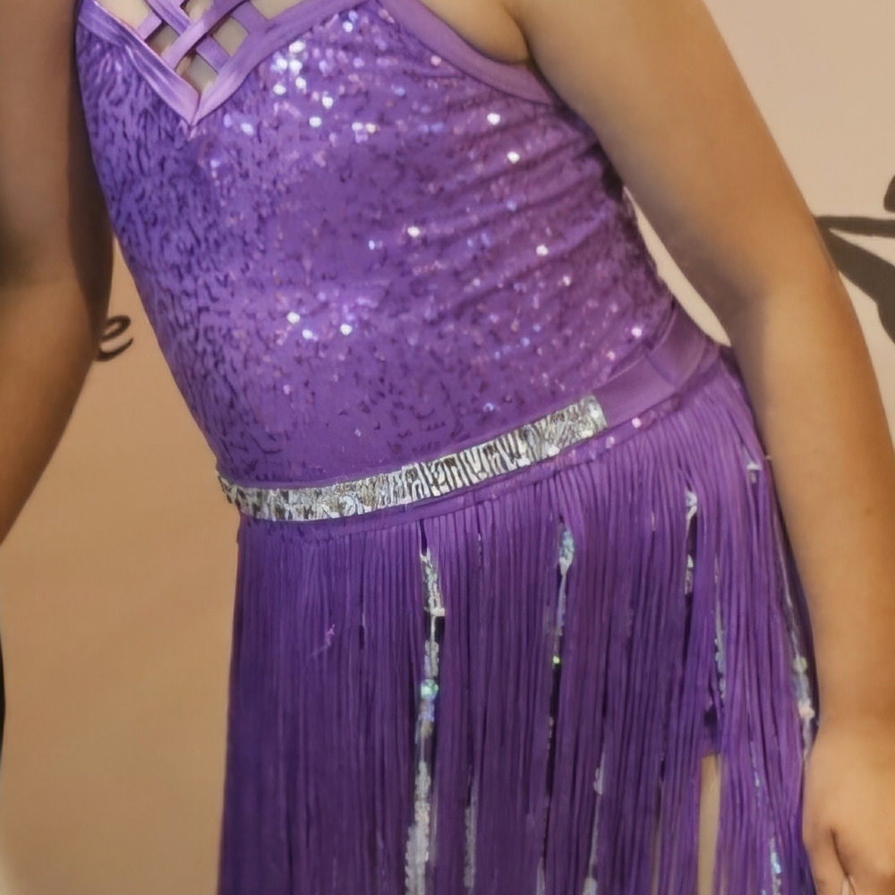 Purple Sequin Kids Costume